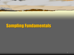 Sampling-Fundamentals