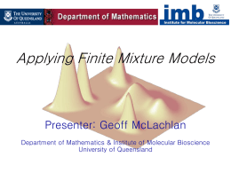 Applying Finite Mixture Models