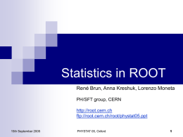 Statistics in ROOT - WebHome < UCSDTier2 < TWiki