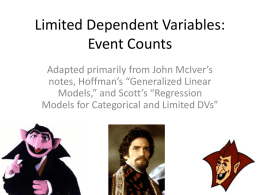 Limited Dependent Variables: Event Counts