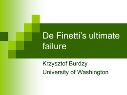 De Finetti’s ultimate failure