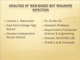 Analysis of Web-based Bot Malware Infection
