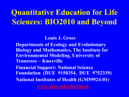 Integrating Education and Biocomplexity Research
