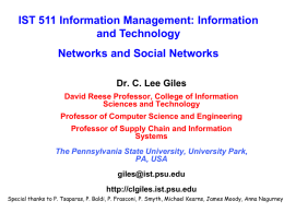 networks-sna - Professor C. Lee Giles