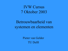 IVW Cursus 7 Oktober 2003