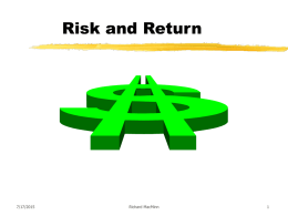 Risk & Rates of Return