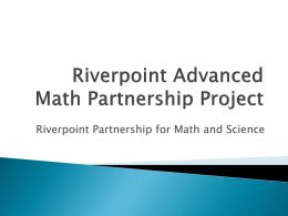 Riverpoint Partnership for Math and Science