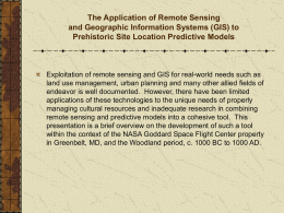 The Application of Remote Sensing and Geographic