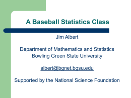 A Baseball Statistics Course