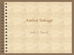 Author linkage