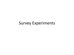 Survey Experiments