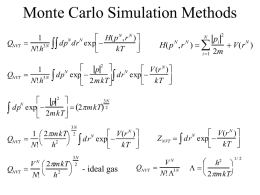 Monte Carlo Simulation Methods