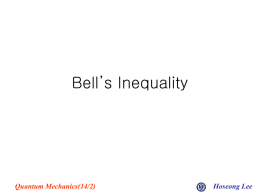 Bell’s Inequality
