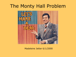 The Monty Hall Problem - UCLA Department of Mathematics