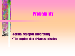 Probability - NC State Department of Statistics