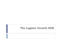 The Logistic Growth SDE - Welcome | Department of