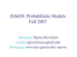 IE6201: Manufacturing Systems Spring 2006