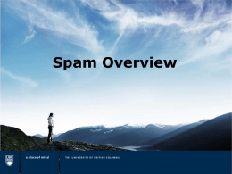 Spam Primer - University of British Columbia