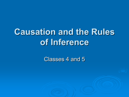 Causation and the Rules of Inference