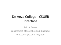 De Anza College - CSUEB Interface