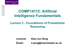 Comp10412: Artificial Intelligence Fundamentals Lecture 3