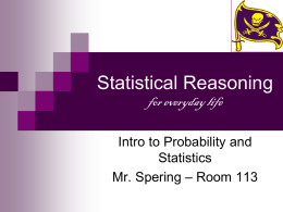 Statistical Reasoning - Palisades High School