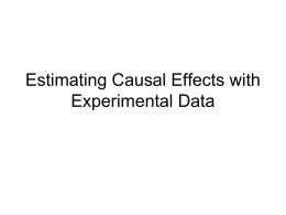 Estimating Causal Effects with Experimental Data - CERGE-EI