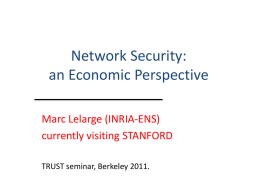 Network Security: an Economic Perspective