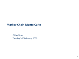 Markov Chain Monte Carlo - Oxford University Statistics