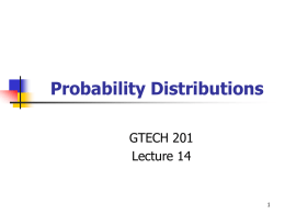 Probability Probability Distributions