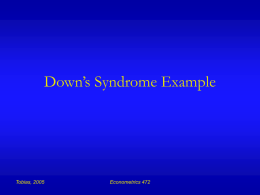 Down`s Syndrome Example