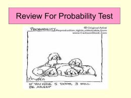 Review For Probability Test
