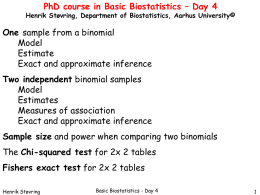 Day4 - Department of Biostatistics