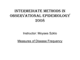 Intermediate Epidemiology