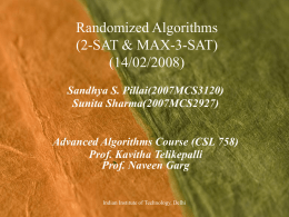 Randomized Algorithms - Indian Institute of Technology Delhi