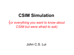 CSIM Simulation