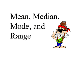 Mean, Median, Mode, and Range - Alliance Christine O`Donovan