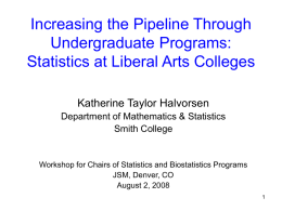 Statistics at Liberal Arts Colleges
