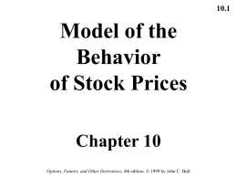 Model of the Behavior of Stock Prices