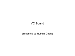 Theory of VC bounds