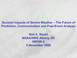 Societal Impacts of Severe Weather – The Future of