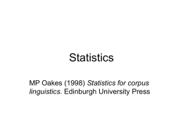 Statistics - Personal Webpages (The University of Manchester)