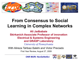 from consensus to social learning