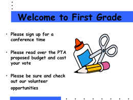 Welcome to Third Grade! - Loudoun County Public Schools
