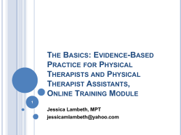 evidence-based practice for physical therapists