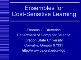 Machine Learning - Oregon State University