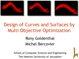Design Of Curves and Surfaces by Multi Objective Optimization