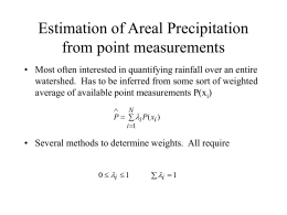 Estimation of Areal Precipitation from point measurements