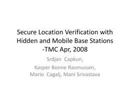 Secure Location Verification with Hidden and Mobile Base Stations