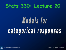 330.Lect20 - Department of Statistics